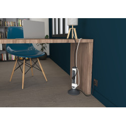RALLONGE TOUR 4X2P+T SURFACE ,INTERRUPTEUR, PARAFOUDRE ET CORDON 2M - BLANC\/GRIS